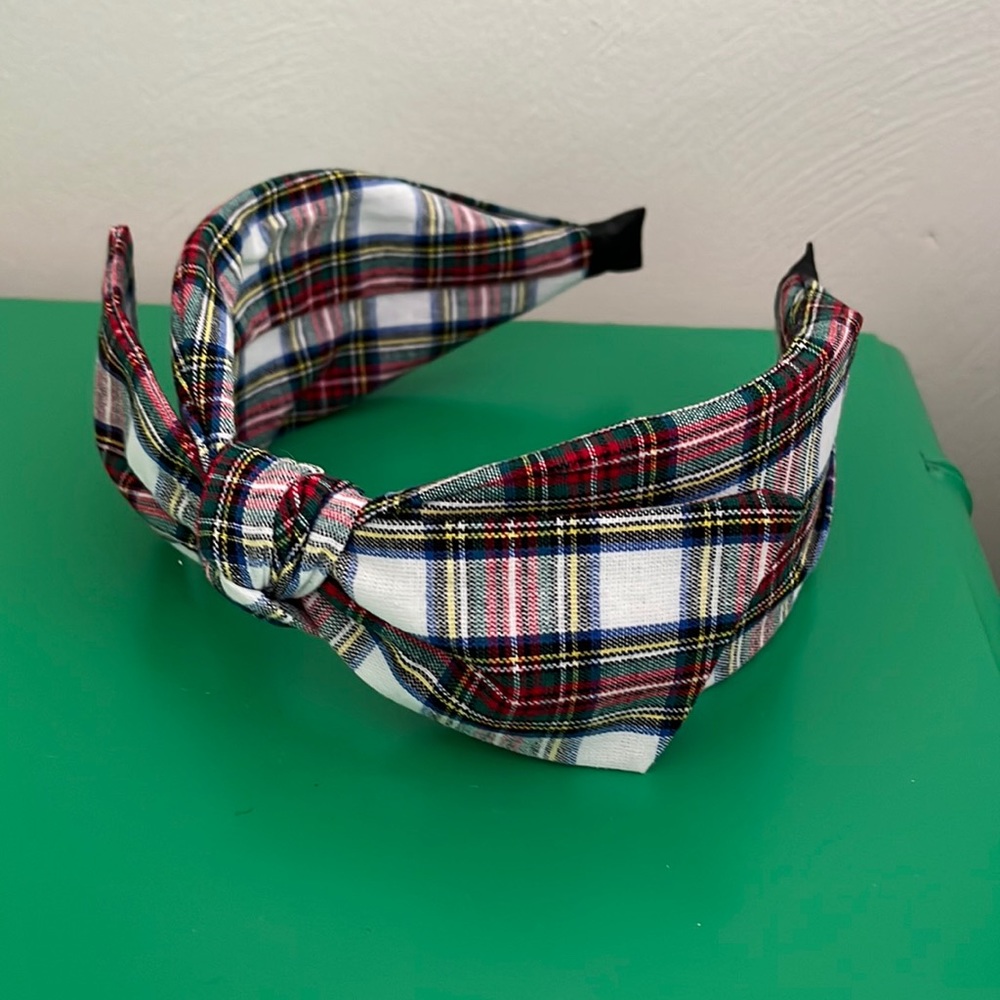Christmas Plaid Wide Headband